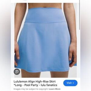 lululemon align high rise tennis skirt